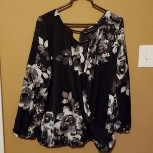 Black long sleeve blouse